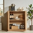 thumbnail image 2 of Tcbosik Modern Buffet Cabinet with Storage, 31.5 inch Sideboard Cabinet with 2 Doors, Coffee Bar Cabinet with Adjustable Shelf, Accent Cabinet for Dining Room, Living Room, Easy Assembly, Oak, 2 of 9