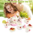 thumbnail image 1 of Wooden Mini Tea Set Toy Cup Teapots Tray for Children Kids Kitchen Role Playing Game, 1 of 8