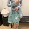 thumbnail image 4 of Bolso Playa Verano Hobo Tejido Con Corazón Compras Informal Gran Capacidad para Mujer, 4 of 9