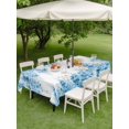 thumbnail image 4 of Outdoor Tablecloth with Umbrella Hole for Patio/Picnic/Party/Camping, Teal Blue Wisteria Waterproof Table Cloth Rectangle Table Cover Washable, Sprinng Summer Pastoral Botanical (60"x 84"), 4 of 8