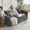 Grey, variant on Tina's Home 67" Chenille Loveseat Sofa 2 Seater Couch with Storage Convertible Oversized Sleeper Sofa Living Room with Pillows Cream