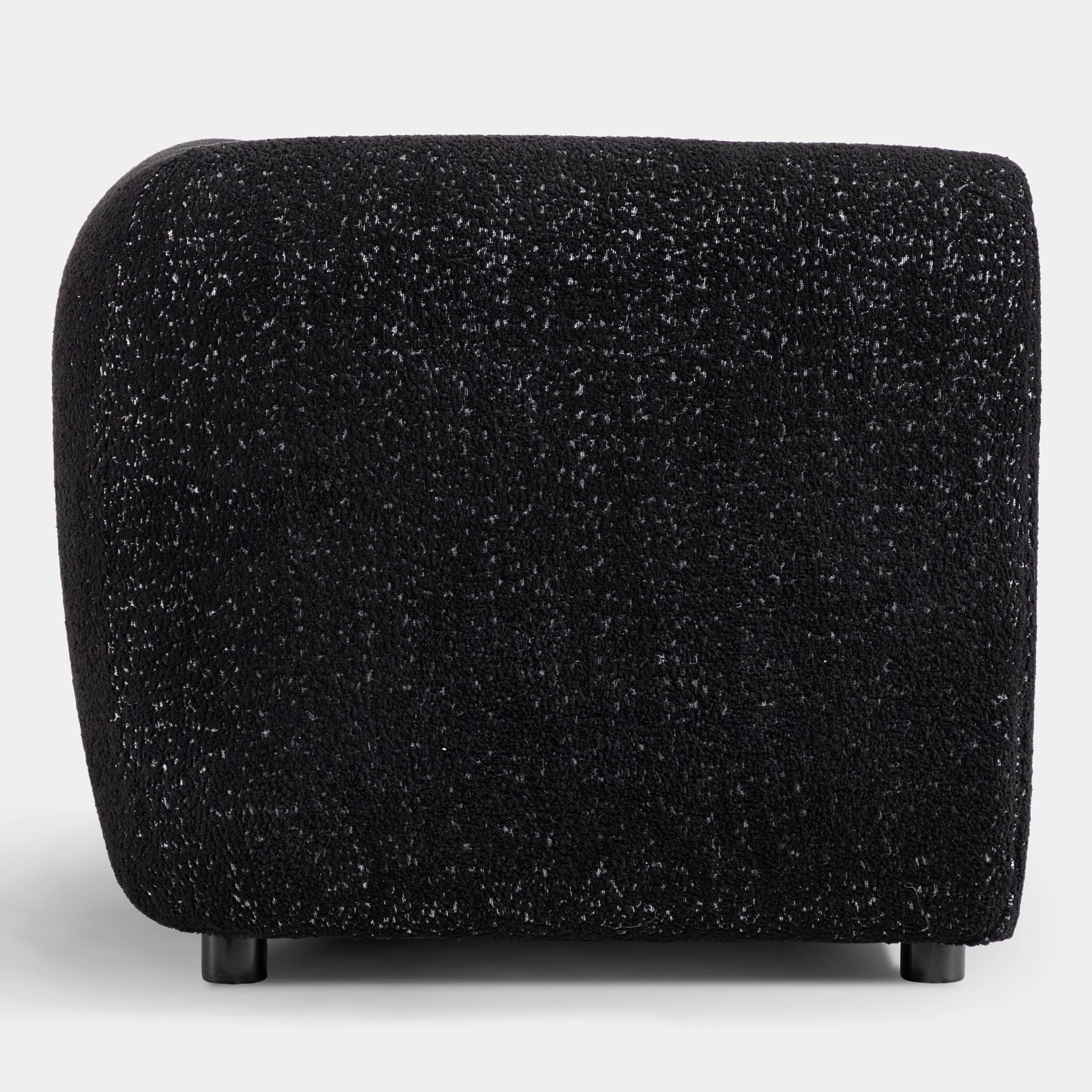 Furniture of America Nallia Tuxedo Indoor Boucle Fabric Armchairs & Accent Chairs, Black
