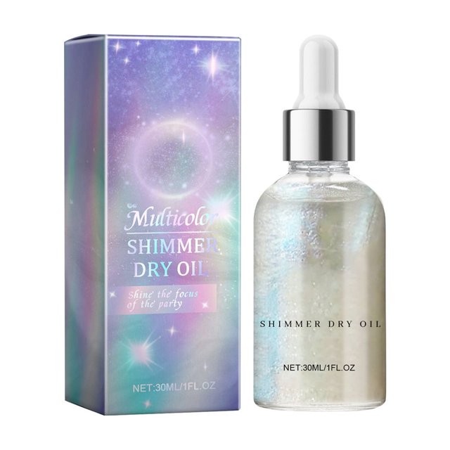Aceite esencial 30 ml, aceite corporal seco con purpurina, polvo brillante multicolor, resistente al agua y de larga duración. Ideal para maquillaje de fiestas, bailes y cumpleaños.