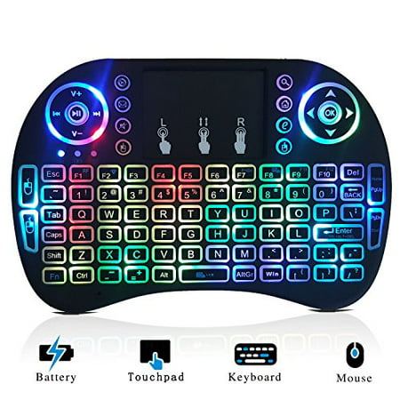 Mini Wireless Keyboard Backlit and Touchpad Mouse Combo for Smart TV Google Android Box Xbox One KODI XBMC Multi-media