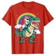 thumbnail image 5 of Camiseta con diseño de unicornio Corgi montando dinosaurio T Rex, bonita camiseta para niños, niñas, regalo de arcoíris, camiseta gráfica de galaxia espacial Corgicorn, camisetas estéticas, 5 of 5