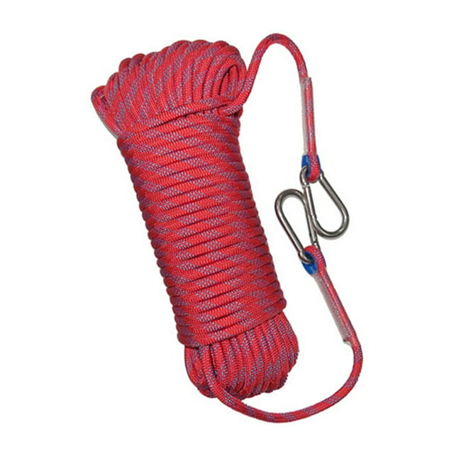 Naiovety Cuerda de buceo Snorkel Escalada al aire libre Cordón Submarino Montañismo Supervivencia Alambre estático Herramienta de escape de Deportes acuáticos Rojo