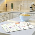 thumbnail image 6 of Watercolor Hand Painted Wildflowers Dish Drying Mat for Kitchen Counter 18" x 24" inch - Absorbent Reversible Microfiber Dish Mat, Heat Resistant Drying Pad Dish Drainer Mats for Countertop - Purple, 6 of 6