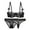 Black, variant on Women's Lace Unlined Balconette Demi-Cup Underwire Sheer Bra
