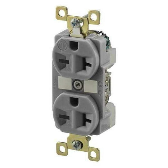 Bryant Receptacle,Gray,20A,6-20R NEMA Config. 5462GRY