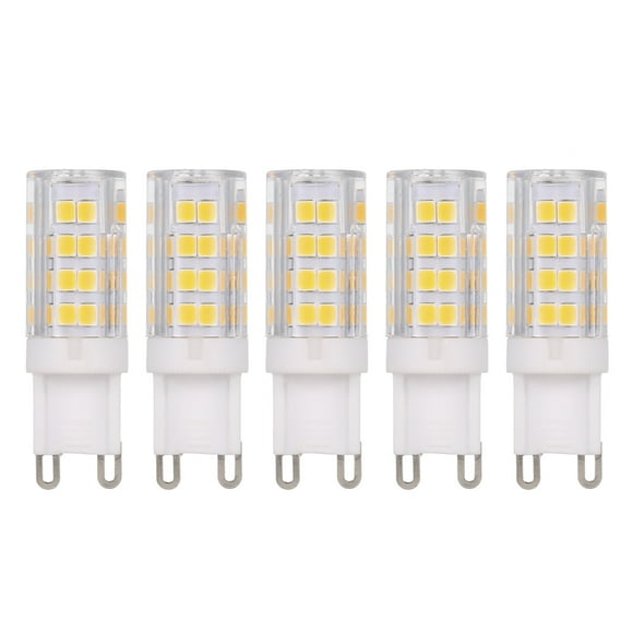 AC220-240V 5W LED Corn Light Bulb 45W Halogen Bulb Equivalent Replacement 400LM 5 Pack G9