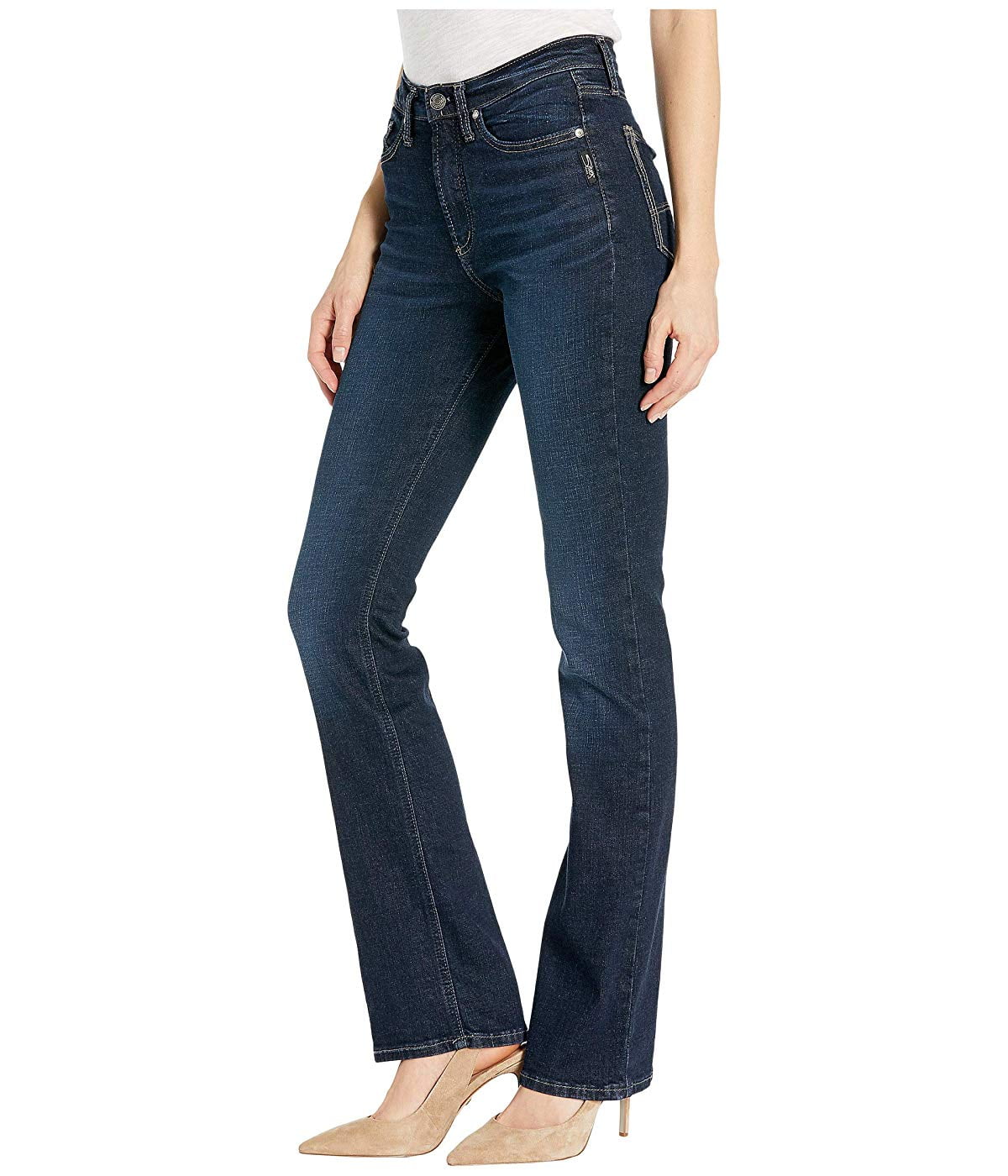 high rise slim bootcut jeans