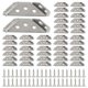 thumbnail image 1 of 100 Piezas Universal Conector de Esquina de Muebles Esquina de Acero Inoxidable Esquina Brace con Tornillos Soportes de Estante de Ángulo de Servicio Pesado, 1 of 6