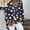 Navy, variant on LoyisViDion Womans Shirts Clearance Plus Size Women Casual Long Sleeve Tops Dot Print Loose V-Neck Shirt Blouse Top Navy 6(M)