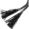 thumbnail image 4 of Kukuzhu Women Tassel Braided Waist Belt Skinny Woven Belt for Dress, 4 of 7
