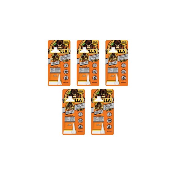 Gorilla 8020001-5 Heavy Duty Construction Adhesive, 2.5 oz, White, Pack of 5, 5-Pack, 5 Piece