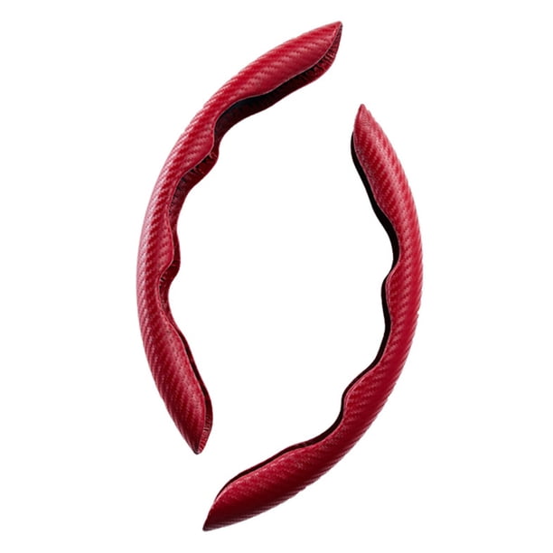 Embellecedor de marco para volante de coche, pegatina de decoración para camión y automóvil, Kit Interior antideslizante Universal, rojo de Automoción decorativa y accesorios Fibra de Carbono Rojo