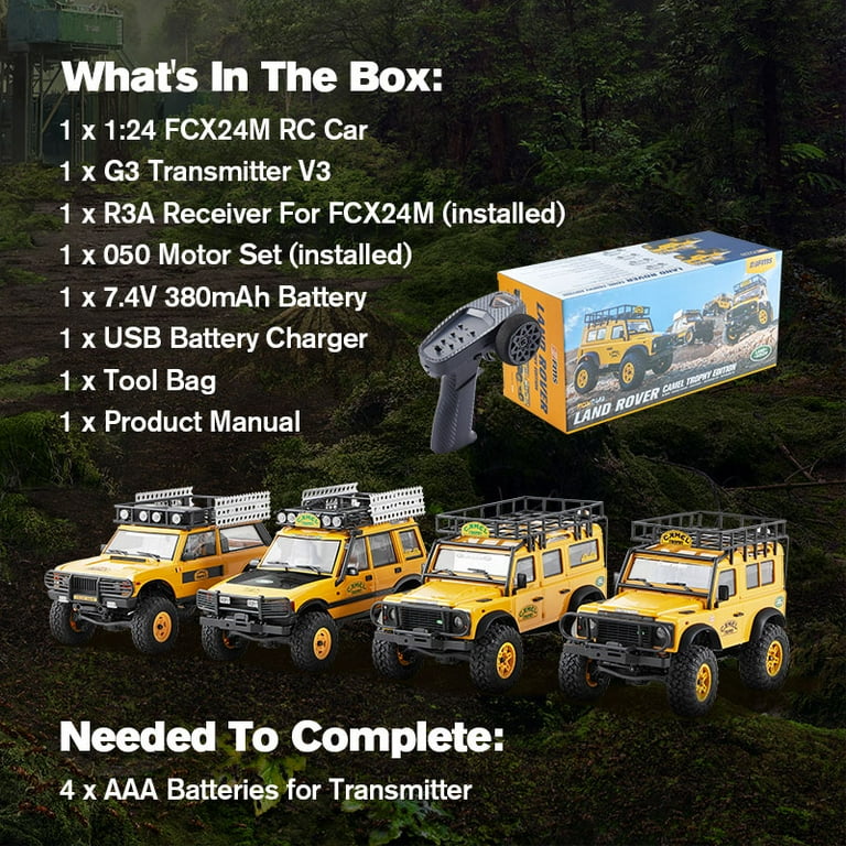 FCX24M FMS 1/24 RC Crawler, Land Rover Family, 2.4Ghz Off