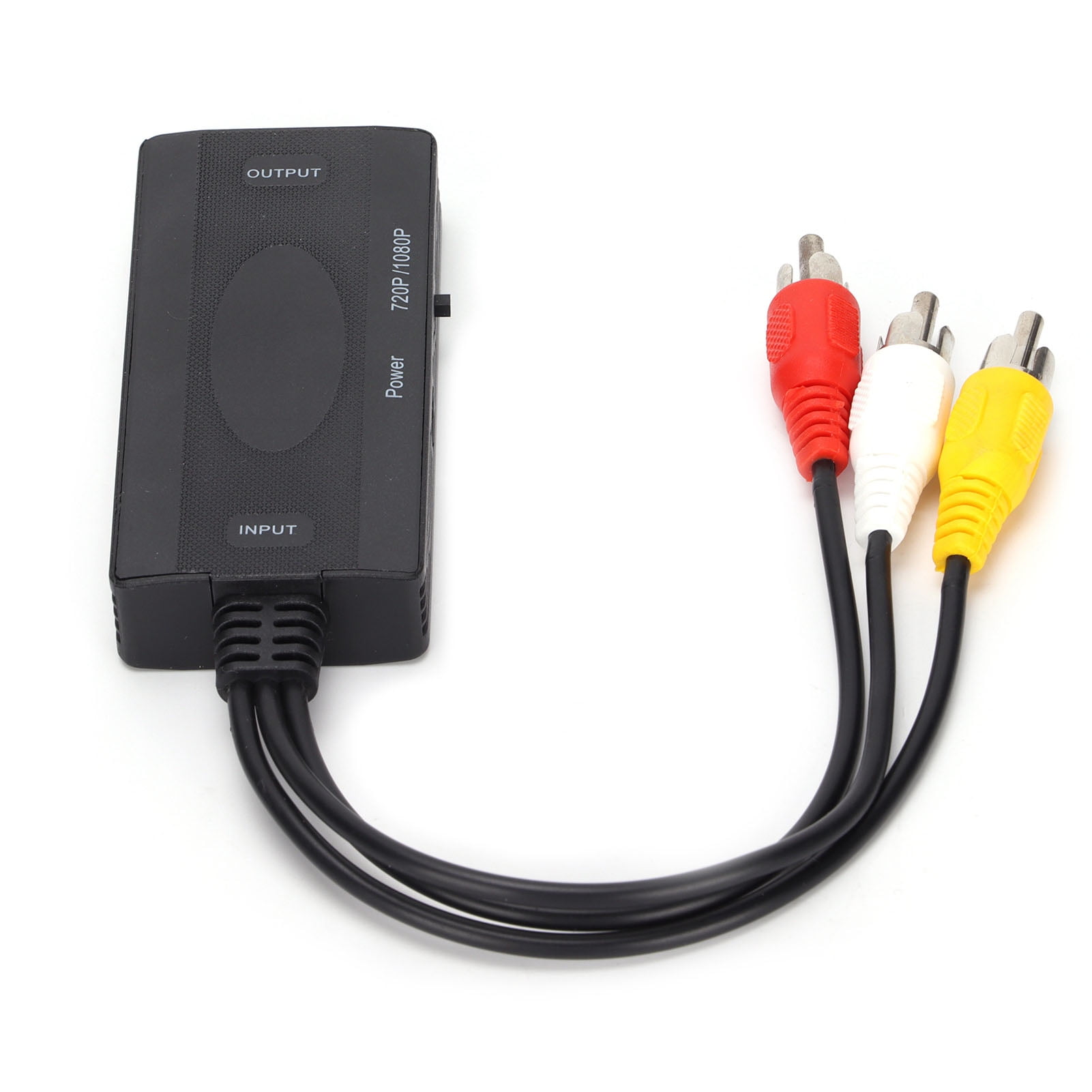 Audio Video Adapter, Simultaneous Audio Video Conversion High Definition Converter For DVD For TV For VCR Black