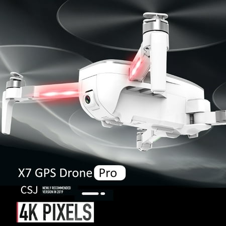 CSJ-X7GPS Brushless 4K Drone with Camera 5G Wifi FPV Foldable Auto Return Optical Flow Positioning Gesture Photo MV Editing GPS