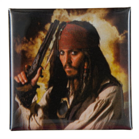 Pirates Of The Caribbean - Jack with Pistol Button