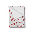 thumbnail image 2 of Ladybugs Soft Flannel Fleece Blanket, Abstract Flower Silhouettes Nature Illustration Children Cartoon Style, Cozy Plush for Indoor and Outdoor Use, 60" x 80", Vermilion Black Grey, by Ambesonne, 2 of 5