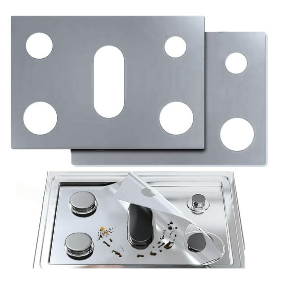 Salate One stove protector cover liner designed for 5-burner gas stoves, which is a kitchen accessory mat and also a gas stove top cover.