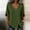 Green, variant on Solid Womens Summer&nbsp;Tops Front Slit Hem Pearl Button Blouses Casual Deep V‑Neck Dolman 3/4 Sleeve Relaxed Fit White