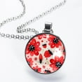 thumbnail image 2 of Seven Starred Ladybird Stunning Women's Circular Glass Pendant Necklace Jewelry, 2 of 5