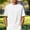 White, variant on Men Rivet Short Sleeve T-Shirt, Crew Neck Raglan Seam Loose Fit Elastic Solid Casual Summer Top Big & Tall Size M-5XL White