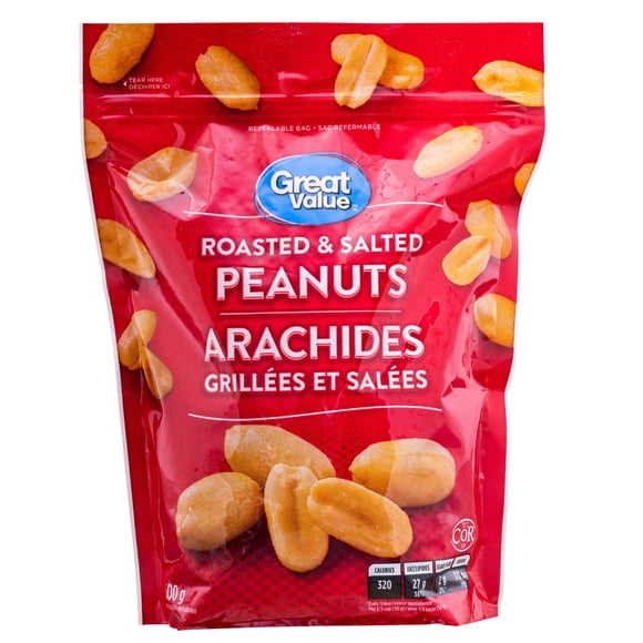 Great Value Roasted & Salted Peanuts 600g