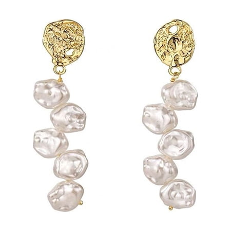 Replio Opposite Sex Pearl Tassel Silver Needle Earrings Temperament Long And Cool Style Earrings Gifts