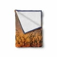 thumbnail image 2 of Nature Soft Flannel Fleece Blanket, Lake Sunset with Long Reeds Romantic Botanical Ombre Like Scenery Photo Image Print, Cozy Plush for Indoor and Outdoor Use, 70" x 90", Multicolor, by Ambesonne, 2 of 6