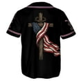 thumbnail image 3 of Lotusprinthandmade Personalized Christian US Flag Baseball Jersey XS-5XL Multicolor (2XL), jesus inspired baseball top, 3 of 5