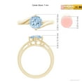 thumbnail image 4 of Angara Natural 1.12 Ct. Aquamarine Solitaire Ring in 14K Yellow Gold for Women (Ring Size: 9.5), 4 of 9