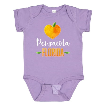 

Inktastic Pensacola Florida Orange in Heart Gift Baby Boy or Baby Girl Bodysuit
