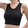thumbnail image 4 of Señoras Tallas grandes Ropa interior deportiva Camiseta sin mangas Recorte Sin anillos de acero Sujetador Yoga Fitness Sujetador deportivo Fridja  nalpqowj36135, 4 of 7