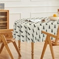 thumbnail image 4 of Christmas Tablecloth 60×84 Inch Oval, Trees Black White Boho Washable Table Cover for Party Picnic Dinner Decor, 4 of 6