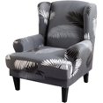 thumbnail image 1 of Wing Back Chair Covers with Arms Piece Slipcovers for Armchair Washable Stretch Print Pattern Wingback Chair Cover Furniture Protector Geometry, 1 of 7