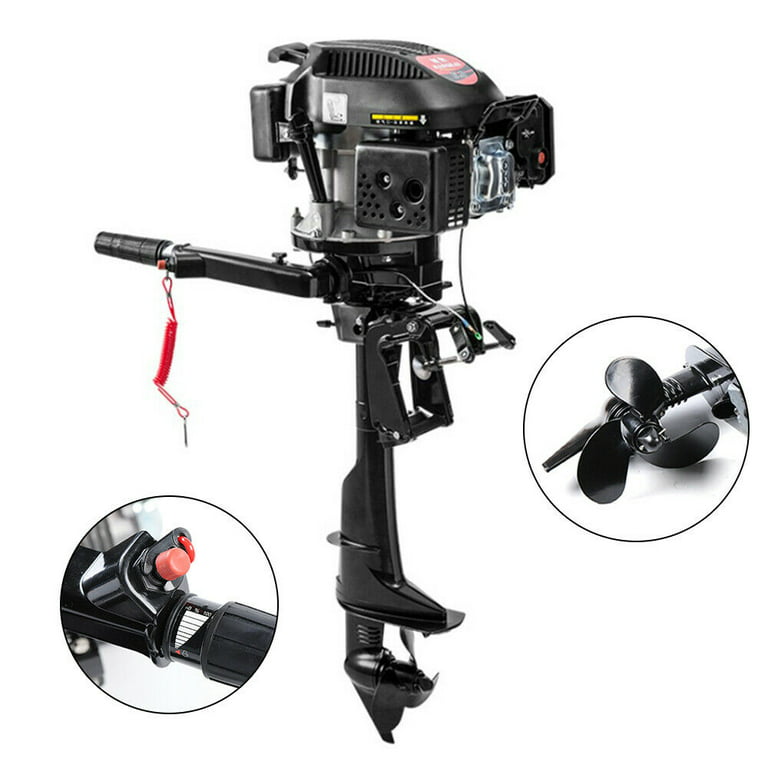 CUKUSIN Outboard Motor Boat Engine 4 Stroke 4.0 HP, 2.8KW Marine Boat Motor  60CC with Air Cooling System and Manual Pull Start for Inflatable Fishing  Boats Yachts Water Sport Tools : 