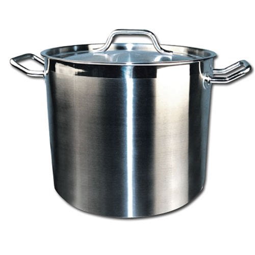 Winware 32 Quart Stainless Steel Stock Pot with Cover