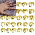 thumbnail image 3 of CUITING Fashion Adjustable Initial Alphabet Letter A-Z Ring Finger Rings Women Jewellery-Silver C, 3 of 9