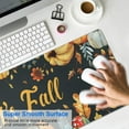 thumbnail image 4 of Happy Thanksgiving Fall Pumpkin Large Gaming Mouse Pad Extended Desk Mouse Pad with Stitched Edges, Non-Slip Base, Water Resist Keyboard Pad for Gamer, Office & Home, 31.5 X 11.8 in, 4 of 7