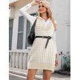 thumbnail image 6 of Zeagoo Women's Sweater Vest Dress Oversized Sleeveless V-Neck Casual Pullover Sweater Fall Winter Knit Slit Short Dress, 6 of 6