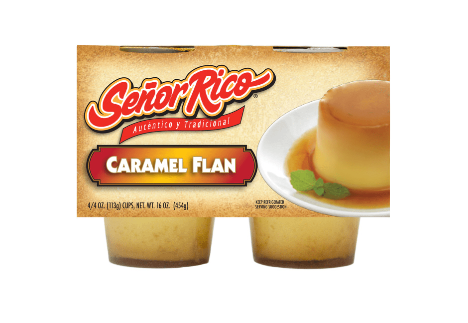 Senor Rico, Caramel Flavor Flan, 4 Pack