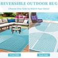 thumbnail image 6 of Garvee 8'x10' Outdoor Rug Carpet, Waterproof Reversible Patio Rug Portable Modern Indoor Outdoor Rug for RV Camping Balcony Deck Backyard, Blue, 6 of 8