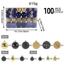 Christmas Ornaments 100PC Christmas Balls, Electroplated Balls, Christmas Tree Decorations, Hanging Decorations, Festive Atmosphere, And Christmas Balls