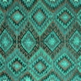 thumbnail image 1 of Ahgly Company Machine Washable Indoor Square Southwestern Turquoise Blue Country Area Rugs, 8' Square, 1 of 4