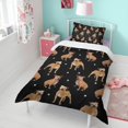 thumbnail image 4 of Pitbull Dog and Footprint Duvet Cover and Pillowcase Set for Single Bedding, Bedroom Accessories for Kids Teens, 4 of 5