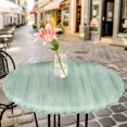 thumbnail image 4 of Green Fitted Tablecloth with Elastic Edged, Round Table Cloth for Dining Table, Modern Abstract Art Ombre Striped Waterproof Oil Proof Table Cover for Indoor Outdoor 55"-60", 4 of 8