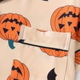 thumbnail image 6 of Cute Halloween Pajamas for Women Satin Raglan Stretch Bat Print Halloween Pj Loungewear Button Down Short Sleeve Sleepwear Set, 6 of 8